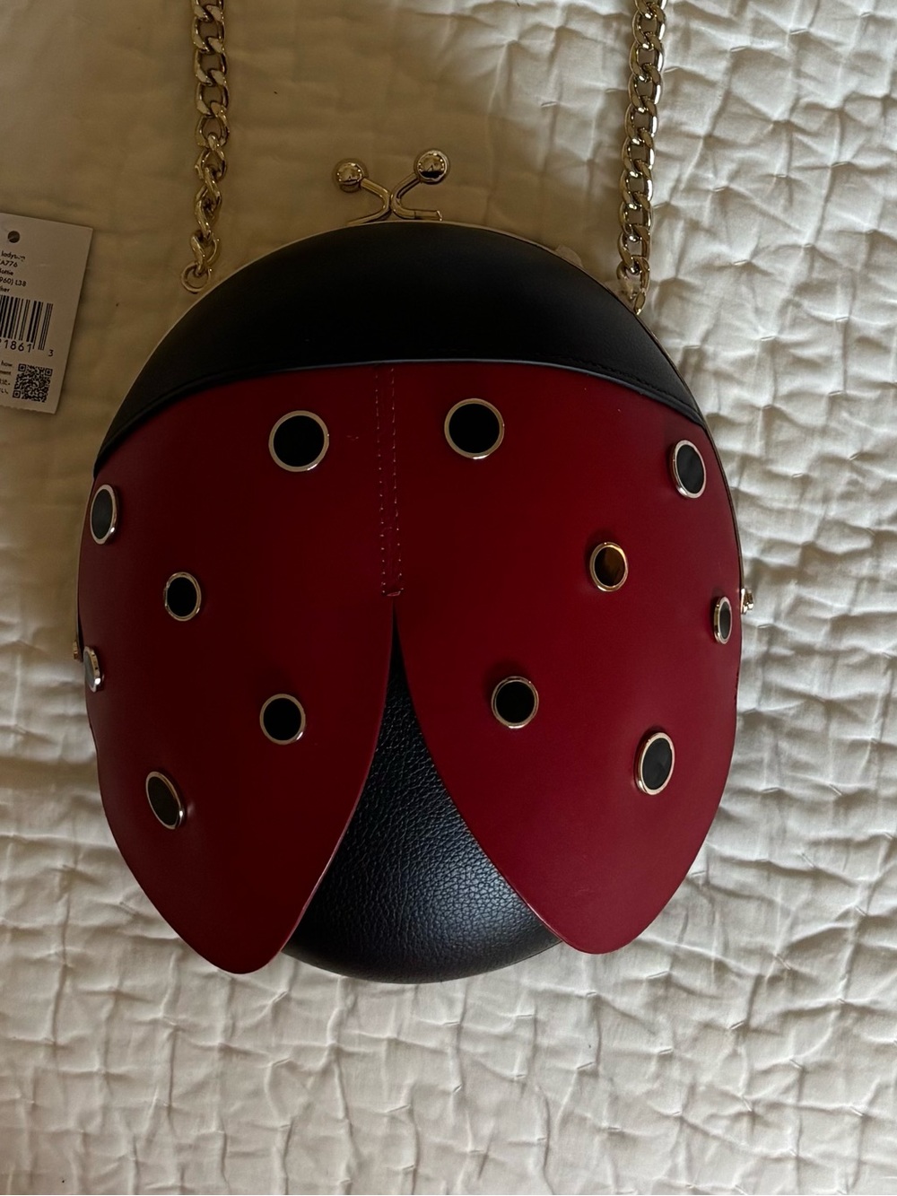 Collector’s Rare 3D Kate Spade Red and Black Ladybug Crossbody Bag NWT